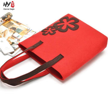 high end felt tote shopping bags